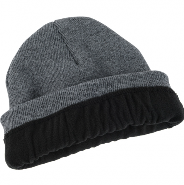 Topi beanie dengan lapisan fleece di dalam